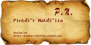 Pintér Natália névjegykártya