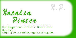 natalia pinter business card